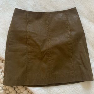 Free People Vegan Leather Mini Skirt